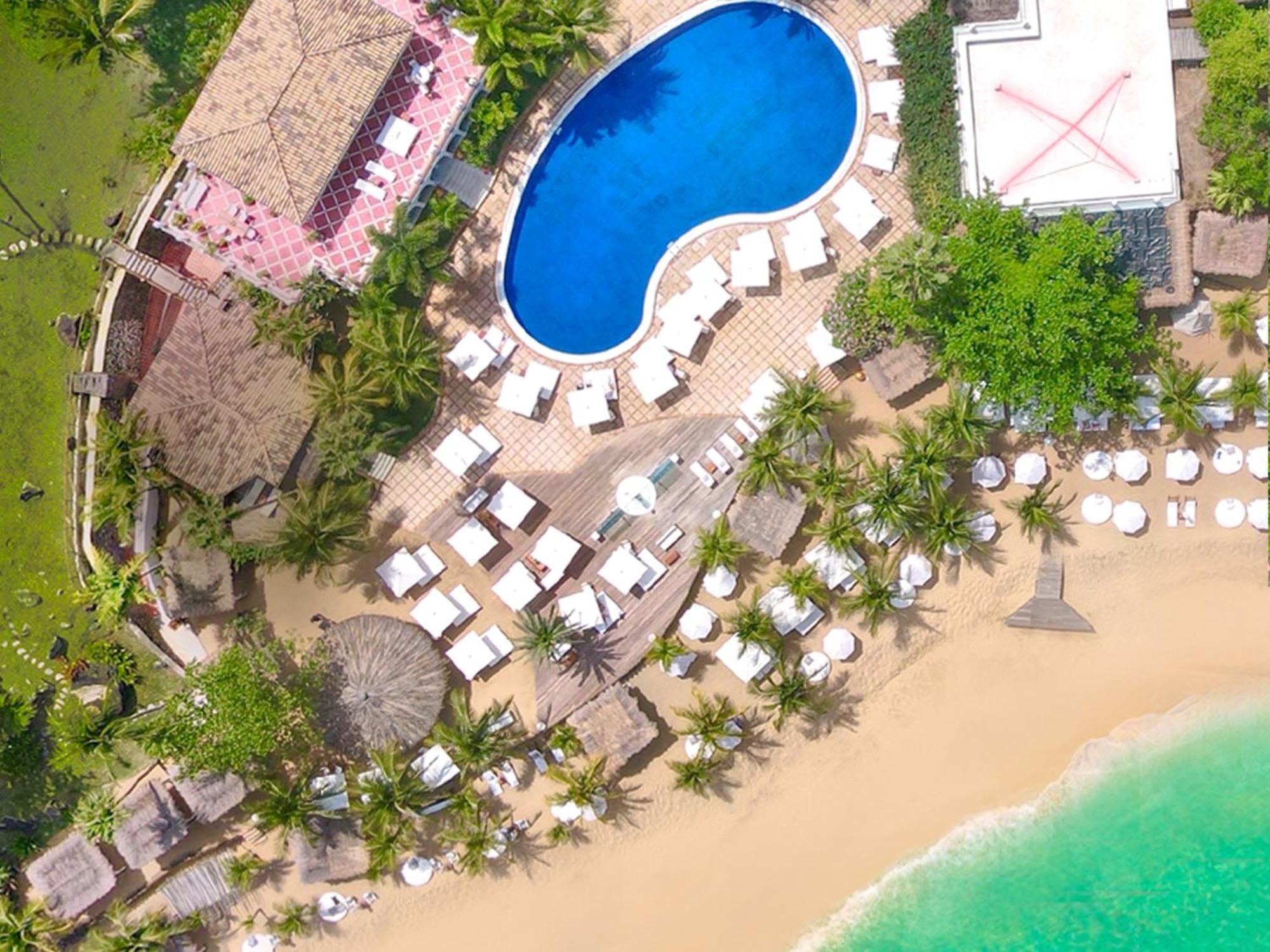 Dpny Beach Hotel & Spa Ilhabela Eksteriør billede Aerial view of the resort